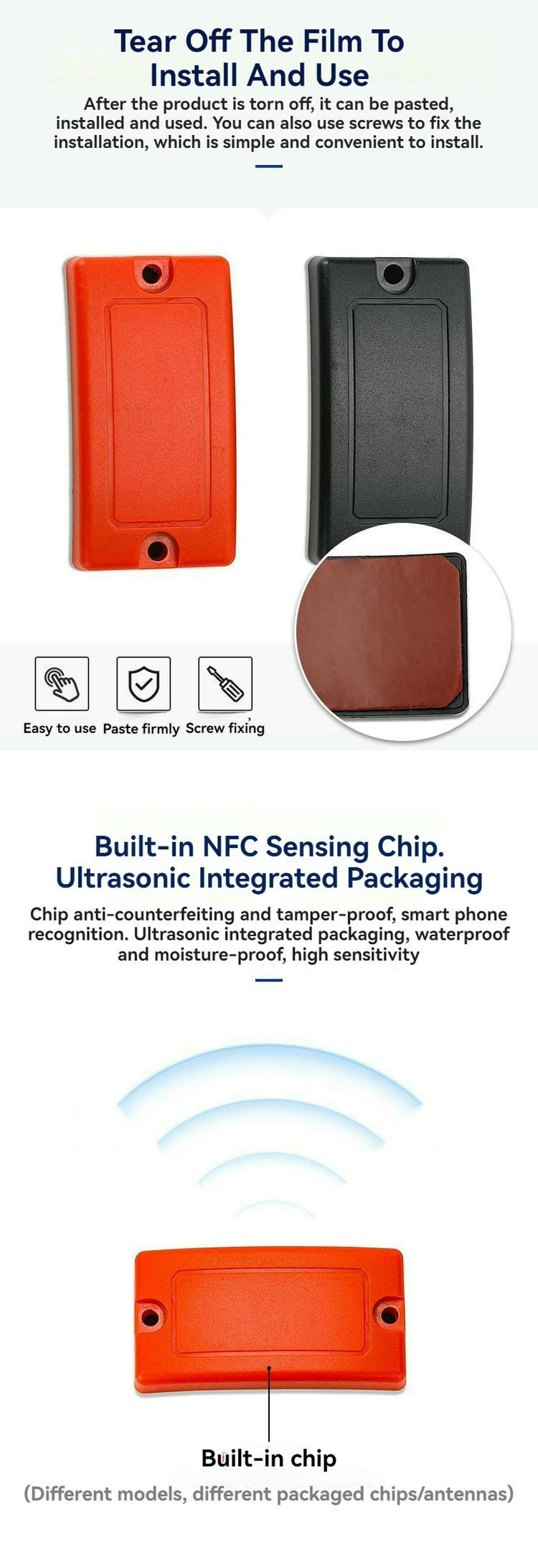 Снимка на ABS RFID тагове за метал с гравирано лого в категорията ABS On-Metal RFID Tags.