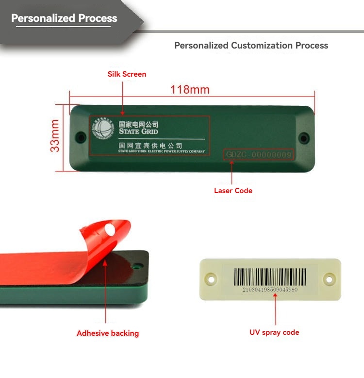 Изображението показва ABS RFID тагове за метални MRO активи във фабрика с премиум повърхност за приложения с ABS On-Metal RFID Tags.