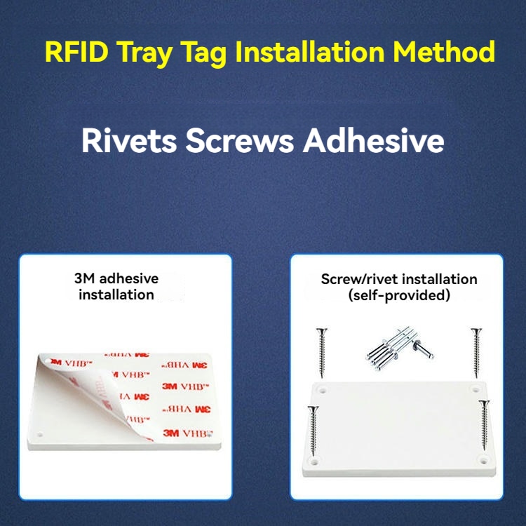 ABS RFID таг за проследяване на метални активи с акцент върху детайла от лазерната обработка.