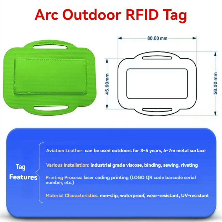 Извит UHF анти-метален RFID таг за проследяване на тръби с акцент върху индустриална употреба за проекти Other On-Metal RFID Tags.