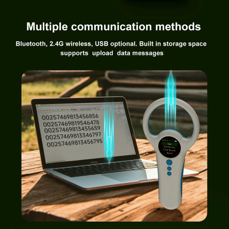 Графика с методи за комуникация на W91B, показваща Bluetooth, 2.4G безжична връзка и USB качване на данни към лаптоп