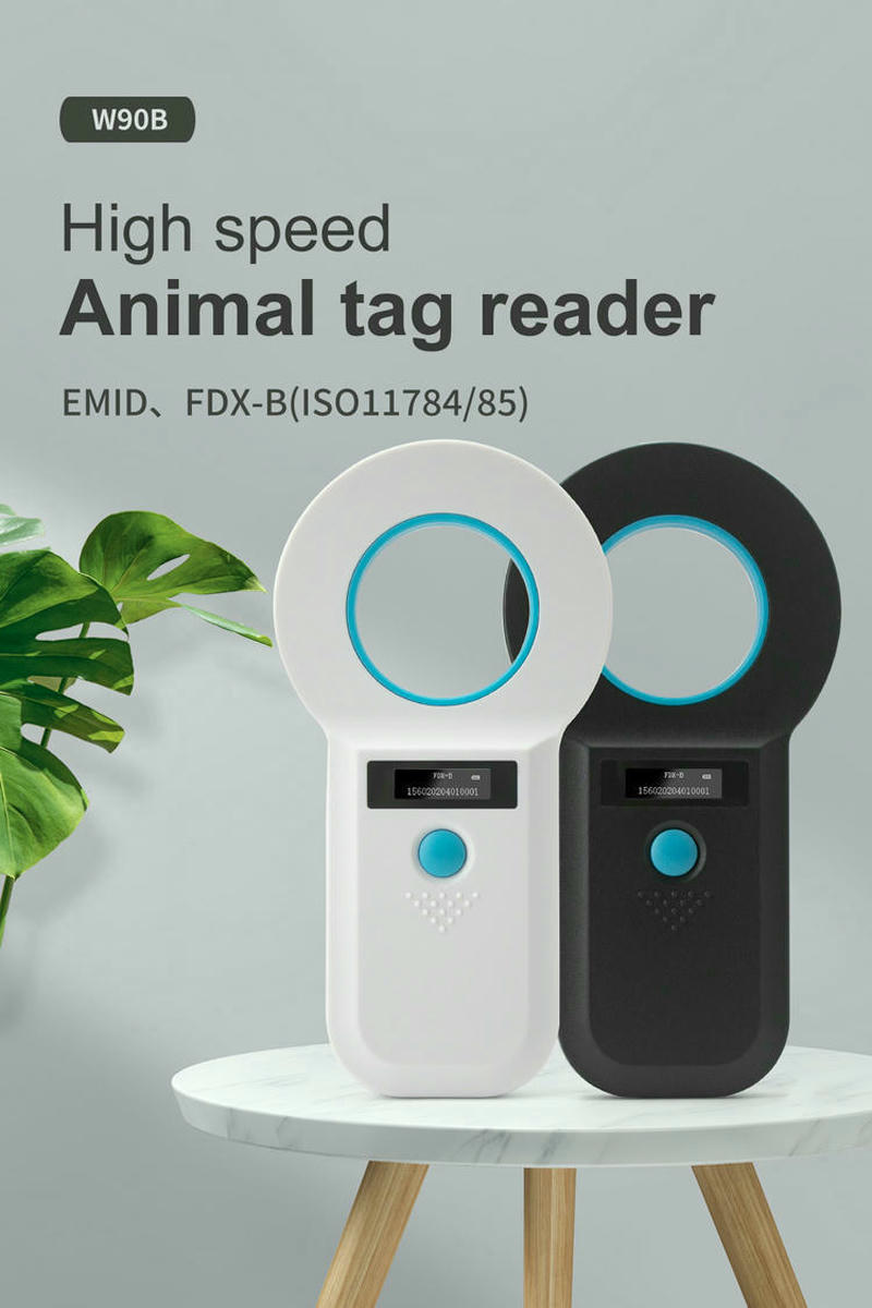 Четецът W90B поддържа EMID и FDX-B формати за широка съвместимост с различни животински микрочипове