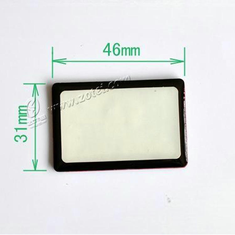 Инфографика с техническите спецификации и размерите на RFID тага 46x31x3 mm за проследяване на газови бутилки.