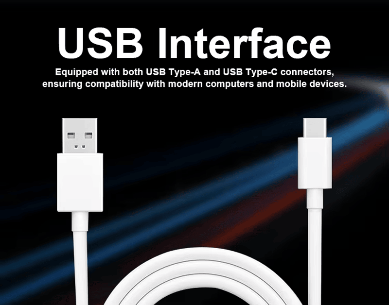 Графиката за USB интерфейса на контактния четец за смарт карти ACR40U показва двата варианта на конектор USB Type A и USB Type C.