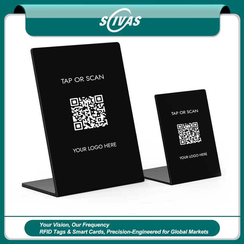 NFC стойки с докосване и резервен QR код