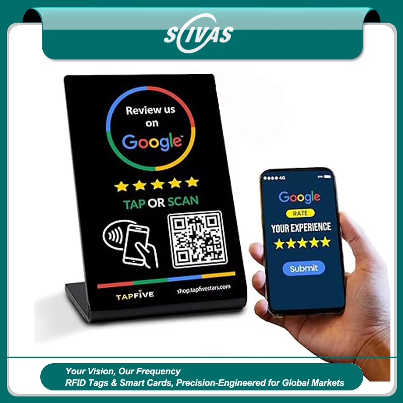 Google Review QR карти със сканиране и NFC