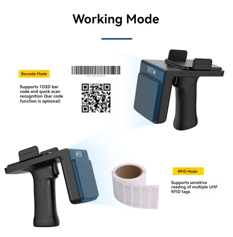 RFID скенерът H103 е проектиран със защита IP54 срещу прах и водни пръски при мобилни проверки на активи на открито.