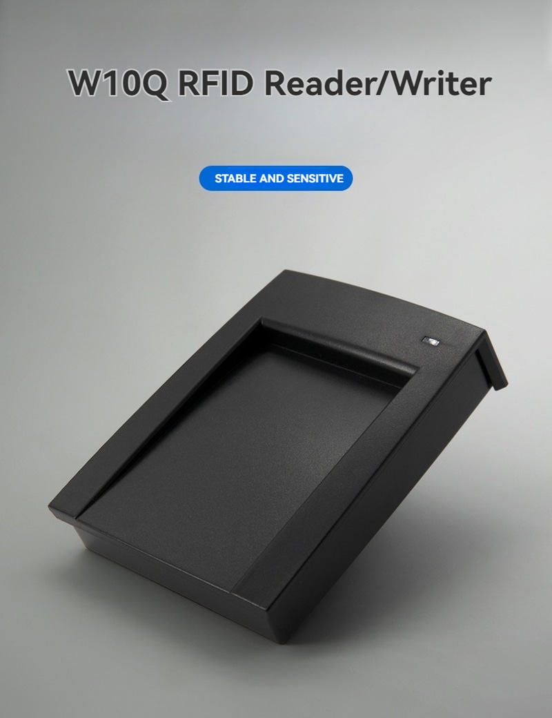 Подробна схема с точните физически размери на HF RFID четеца W10Q за планиране на интеграция