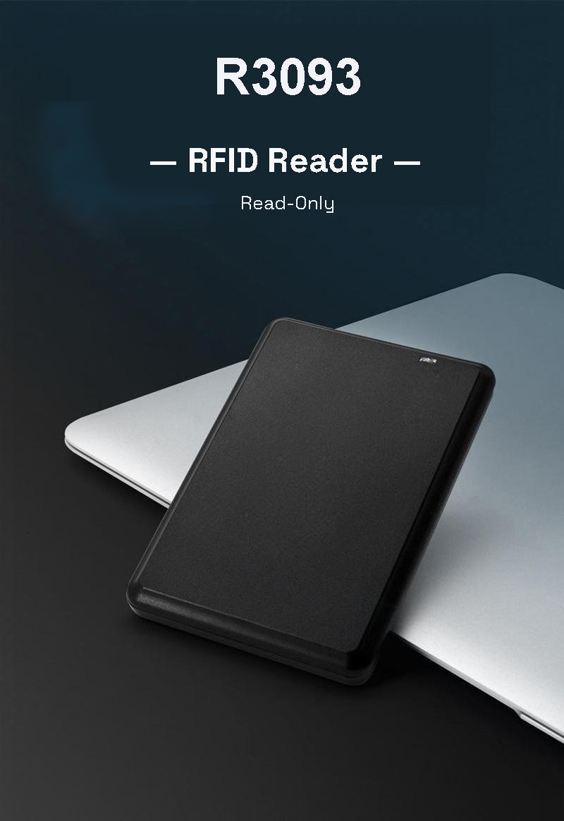 R3093 RFID четец за сигурна интеграция на данни и стабилна идентификация с ISO15693 носители в административна и индустриална среда.