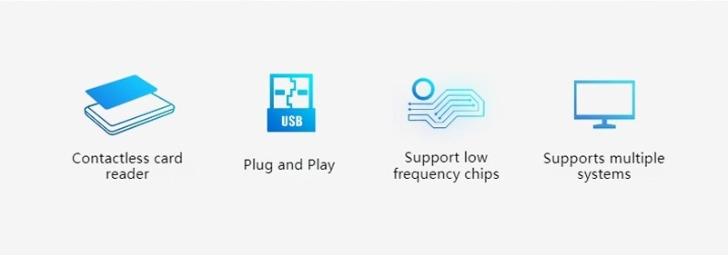 Сценарий на употреба на RFID клониращия четец RP-R2D на рецепция за издаване на посетителски карти и пропуски за сигурност.