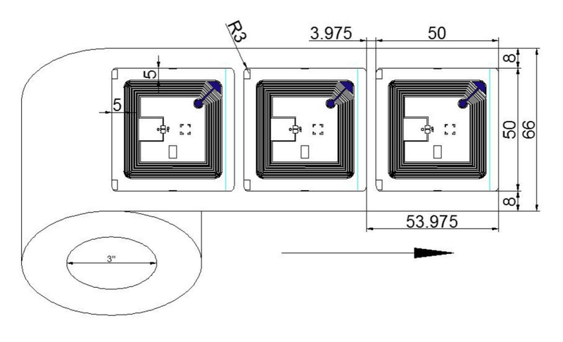 HF RFID етикетите за книжарници се доставят на индустриални ролки за лесна съвместимост с професионални термотрансферни принтери.