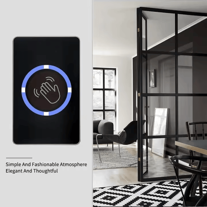 Изображението показва LED индикатора на Tuya WiFi безконтактен бутон за смарт освобождаване на врата.