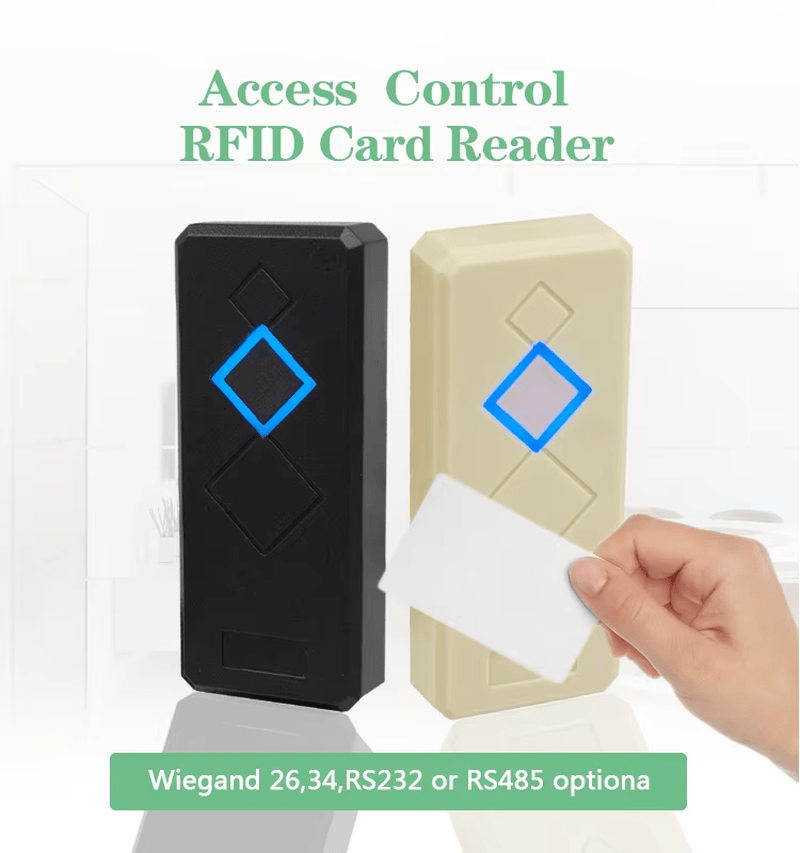125kHz RFID четец за системи за контрол на достъп с акцент върху предния панел с клавиатура за проекти RFID Access Readers.