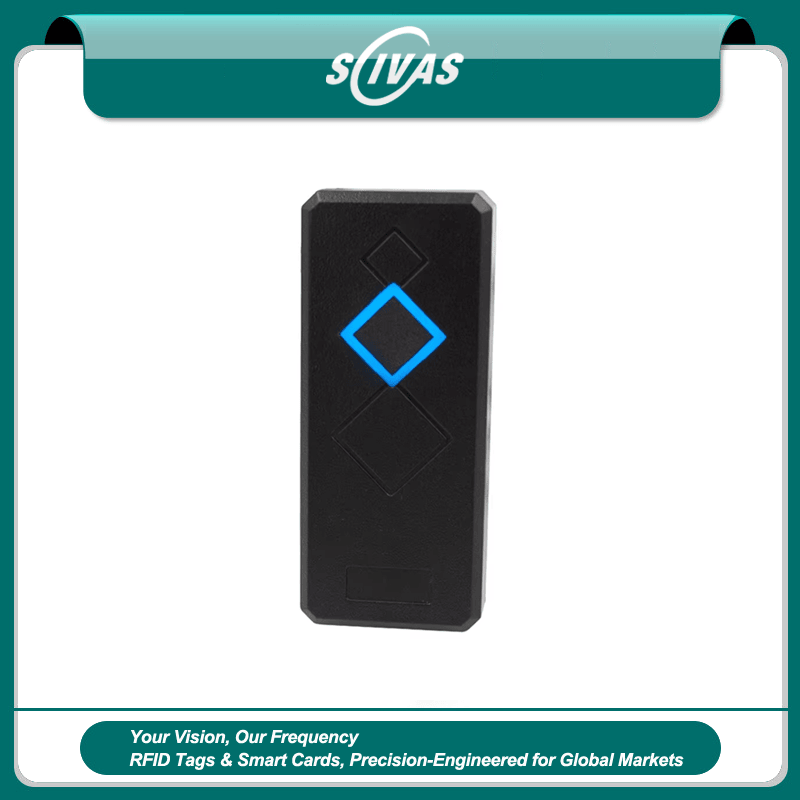 IP66 RFID проксимити четец за карти за контрол на достъпа с акцент върху отпечатано лого за проекти в категория RFID четци за достъп.