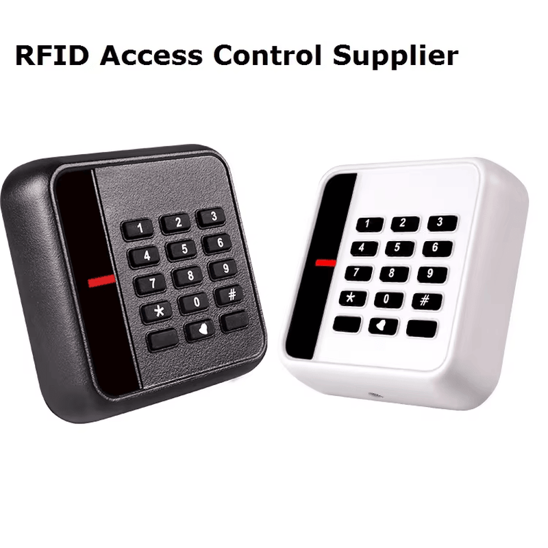 Водоустойчив RFID четец за контрол на една врата, показан с ясен изглед към клемите за окабеляване при RFID Access Readers приложения.