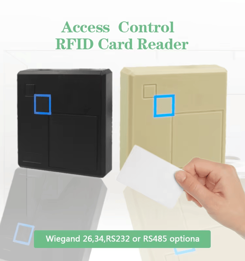 Изображението показва предния панел с клавиатура на двучестотния RFID четец за достъп с USB за приложения RFID Access Readers.