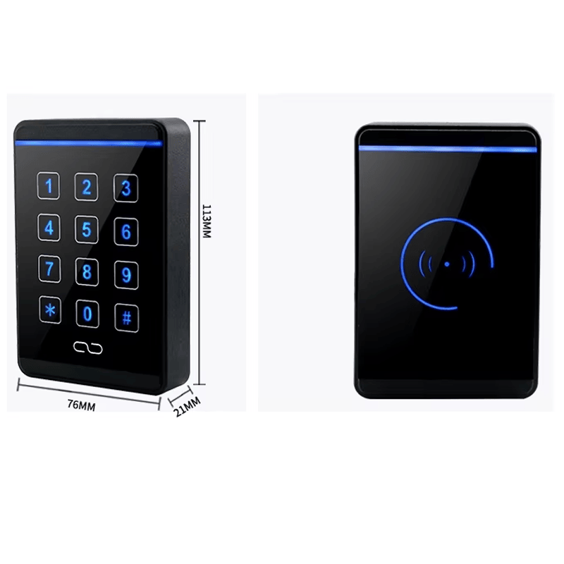 Ясен изглед на NFC RFID четец за достъп за тестове за съответствие с система за сигурност за приложения в категория RFID четци за достъп.