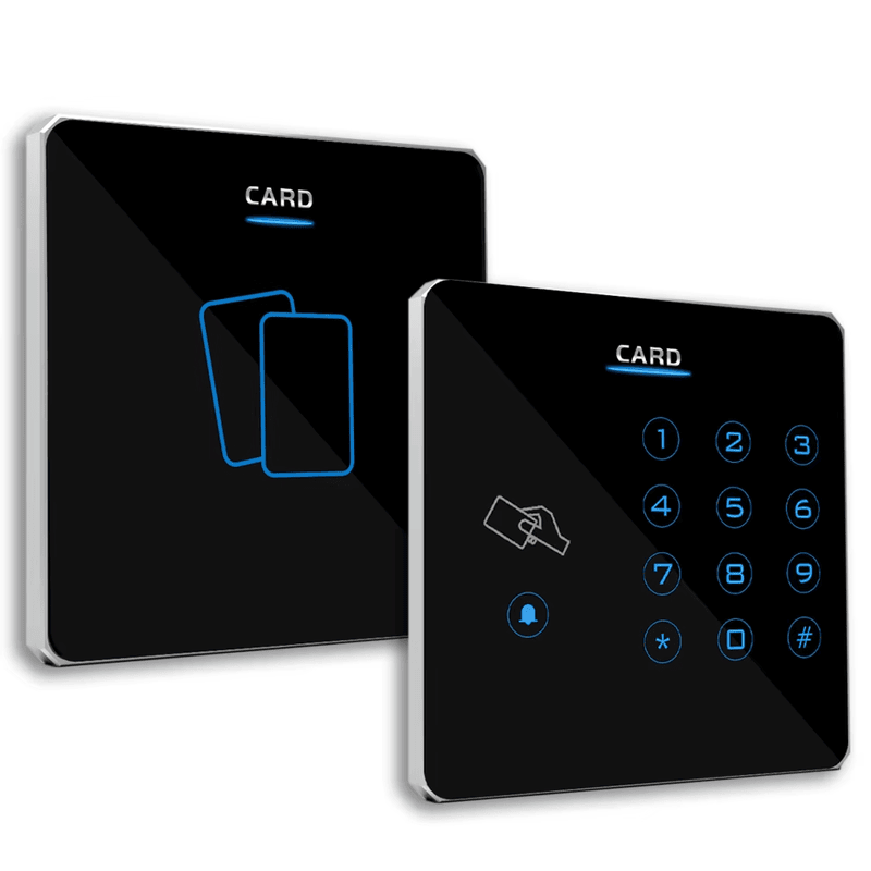 Метален RFID четец за врати с детайл от лазерно изрязване в категорията метални четци за достъп.