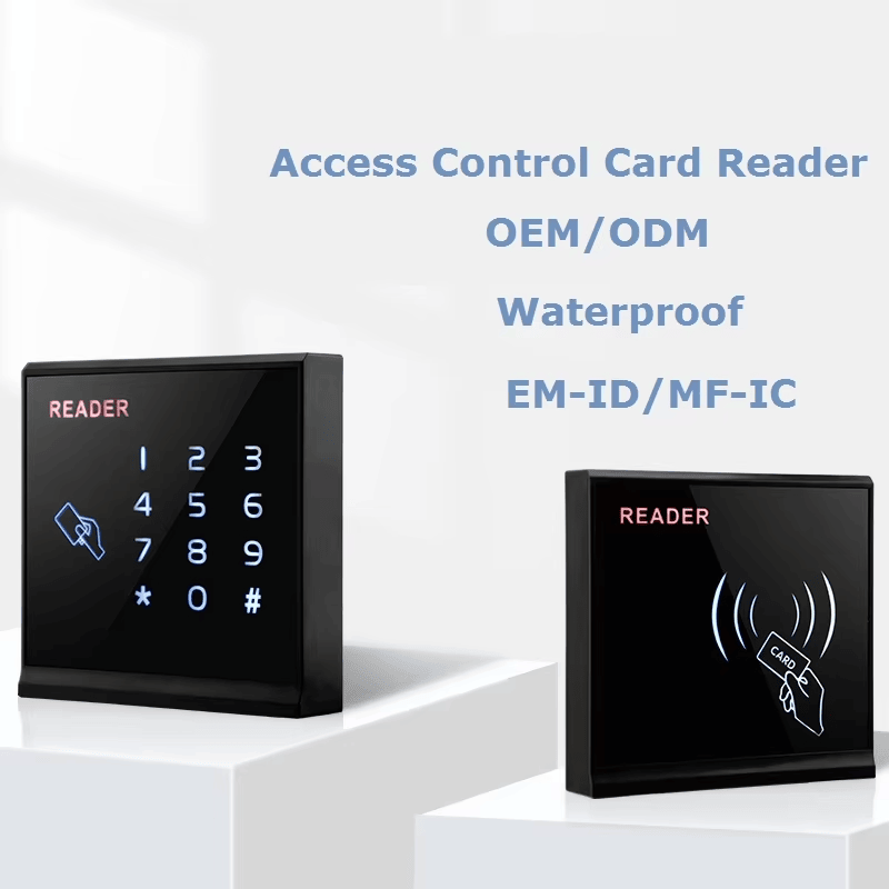 Подробен технически чертеж показва размерите 92x92x20mm на вградения RFID четец T30K за точно планиране на монтажа.